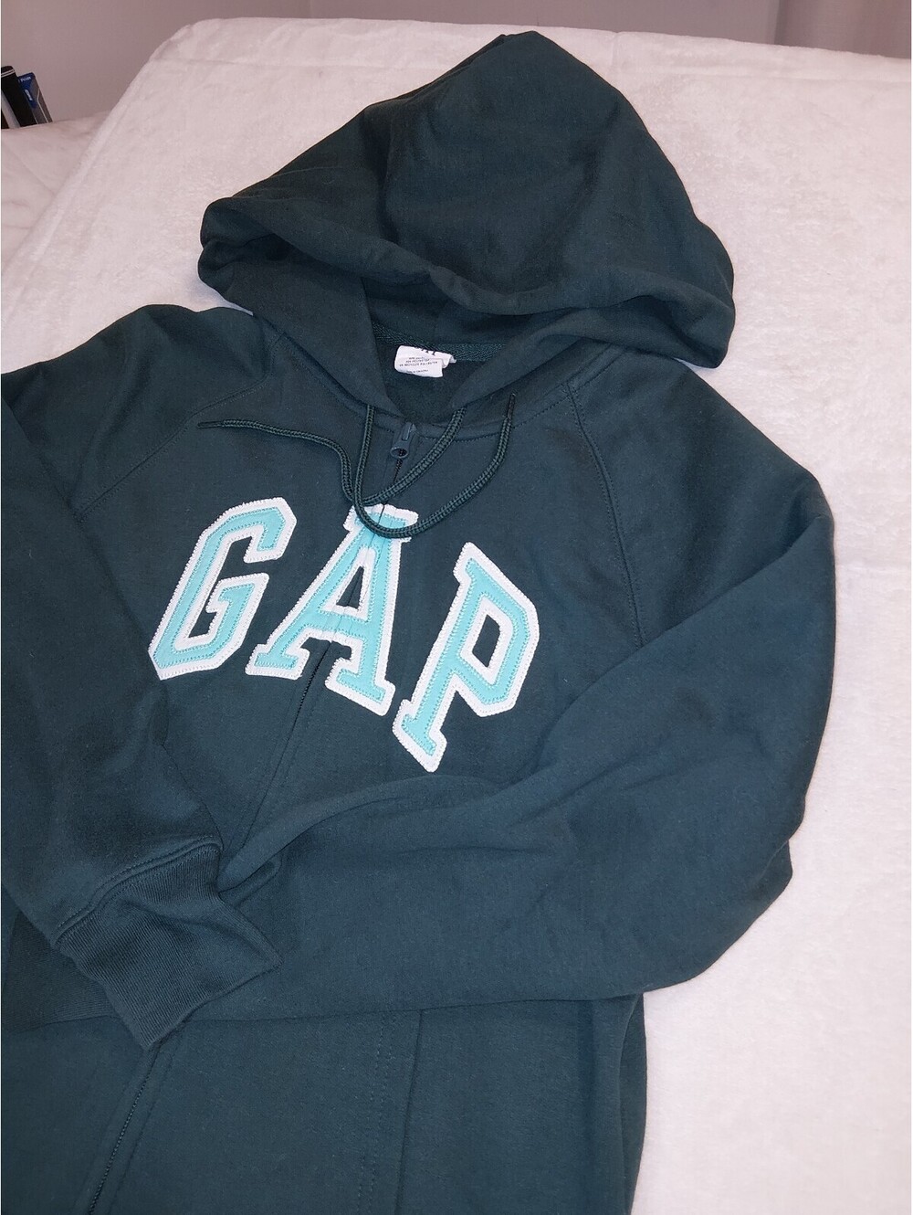 GAP Dark Green Full Zip Hoodie Sweatshirt Size M. 0097